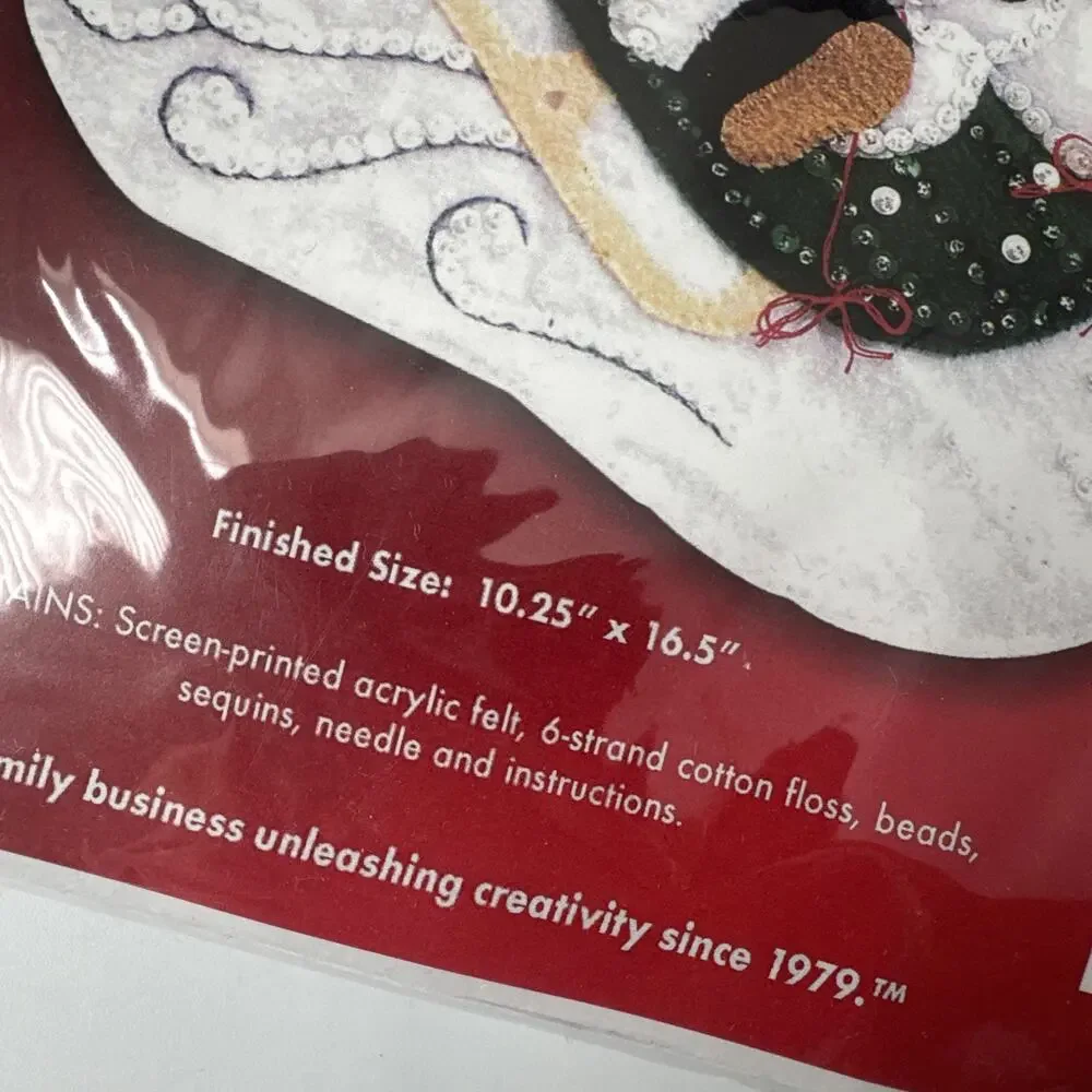 Janlynn Christmas Fun Felt Applique Stocking Craft Kit 090-0051